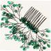 Ipetboom Green Branches and Leaves Hair Comb Leaf Hair Comb Decor Wedding Hair Accessories Wedding Headdress Crystal Leaf Headdress Wedding Crystal Hair Decor Leaf Comb Hairpin - Buy Online on GoSupps.com