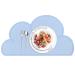 HONGXIN-SHOP Kids Placemats Non Slip Silicone Cloud Tablemats Easy Clean Food Mat Multi-purpose Tableware for Baby Infant Toddlers Blue