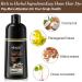 MOKERU Dark Brown Hair Dye Shampoo 500ML - Instant 3-in-1 Herbal Color for Men & Women, Gray Coverage - Buy Online on GoSupps.com