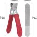 SG Nekoo Nail Clippers for Thick Nails - Ultra Sharp Curved Cutter with File for Adults, Men, Women, Seniors (Mid-Red) - Buy Online on GoSupps.com