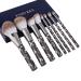 Luxury Enzo Ken Natural Goat Hair Make-Up Brush Set - 10 Soft Brushes & Cosmetic Bag | Perfect Christmas Gift - Buy Online on GoSupps.com