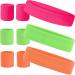 Ykhsuaou 9stk neon welding band Set 80s headband 3 colors sports headband with Wristband neon welding stand welding band wrist for women men sport carnival carnival St. Patrick's day