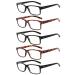 Eyekepper 5 pieces Classic Spring Hinge Reading Glasses Sun Reading Glasses 3 Black 2 Tortoiseshell 0.75 diopters
