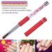 Buy Oval & Flat UV Gel Nail Brush Set | Rhinestone Handle | Professional Multicolor Nail Art Tools for Salon & DIY - Buy Online on GoSupps.com