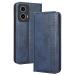 RankOne Flip Leather Case Cover for Motorola Moto G34 (6.5" Inches) Blue Motorola Moto G34 Blue