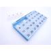 Monthly Pill Organizer - 31 Compartments 4-Week Full Month Planner with Tray & 8 Removable Compartments - Blue - Buy Online on GoSupps.com