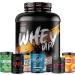 TWP Nutrition Platinum Series All The Whey Up Protein Powder Shake 23g Whey Protein Low Fat Low Carbs 2.1kg/900g & 70/30 Servings Vegetarian Friendly (Caramel Popcorn 2.1kg) Caramel Popcorn 2.1kg - Buy Online on GoSupps.com