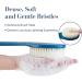 17 Inch Shower Body Brush with Long Handle - Exfoliating Back Scrubber for Men and Women - Non-Slip Handle and Adhesive Hook - Navy Blue - Buy Online on GoSupps.com