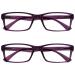 The Reading Glasses Company Purple Readers Value 2 Pack Mens Womens UVR2092P +1.50 Purple +1.50 Magnification (Pack of 1) Single