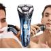 SweetLF 2024 New Rechargeable Men's Electric Shaver with Beard Trimmer IPX7 Waterproof Wet&Dry Technology with 3D Rotating Heads and LCD Display-SWS7105(Blue) asfgg - Buy Online on GoSupps.com