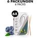 Wunder Toothpick Display Pack - 6 Plastic-Free Flavored Toothpicks for Fresh Breath & Smoking Cessation - Sugar-Free Blueberry - Buy Online on GoSupps.com