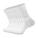 ECOEY Men's Work Boots Athletic Running Crew Socks, Dry-Tech Moisture Wicking Heavy Cushion 8 Pairs White 12-15