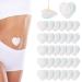30pcs Pack d'Huile de Ricin pour Nombril Auto-Adh sives Patch Huile de Ricin Cour en Tissu Hautement Absorbant Jetables Housse Organique Castor Oil Pack Wrap Sans Lavage (Huile Non Incluse)