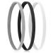 WLLHYF Headbands Hair Bands 3 Pieces Soft Non-Slip Black White Small Ties Thin Hairband Long Elastic Bandana Sports Running Yoga Hairstyling Headpiece Headwear For Women Men