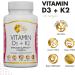 Coco March Vitamin D3+K2 10,000 IU - High Potency 4 Month Supply for Immune & Joint Health - Gluten Free, GMO Free, Dairy Free - Keto & Paleo Friendly - 250 mcg D3 + 180 mcg Vitamin K2 - Buy Online on GoSupps.com