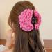 Big Flower Hair Claws Women's Vintage Headwear Big Rose Flower Hair Bow Barrettes Ponytail Holder Hair Accessories for Girls Rose Red - Buy Online on GoSupps.com