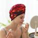 Hair Towel Wrap - Quick Drying Hair Turban with Button | Autumn Maple Leaves Design - Buy Online on GoSupps.com