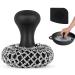 Cast Iron Scrubber + Pan Scraper, Upgraded Cast Iron Cleaner with Ergonomic Handle, Chainmail Scrubber for Cast Iron Pans and Skillets, Dishwasher Safe (Black, 1 Scrubber + 1 Scraper)