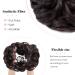 Messy Hair Buns Extensions Scrunchies | Thick Updo Wavy Curly Ponytail Hairpiece - Dark Brown | 55g - Buy Online on GoSupps.com