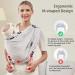 CUBY Natural Cotton Baby Carrier | Extra Comfortable Sling for Newborns & Toddlers - Grey Bear Design - Buy Online on GoSupps.com