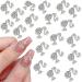 LIFOOST 3D Barbie Head Nail Charms 20 PCS Cute Nail Charms Kawaii Metal Nail Decorations for Acrylic Nails Silver LIF114