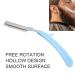 Premium Blue Straight Edge Razor - Stainless Steel Manual Hairdressing Tool for Salons & Home Use - Buy Online on GoSupps.com