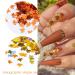 6 Grids 3D Maple Leaf Glitter Nail Sequins - Autumn Nail Art Stickers & Decals | Holographic Leaf Charms for Acrylic Nails | Fall Glitter Designs in Gold Yellow & Red - Buy Online on GoSupps.com