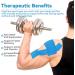 Anjocare Kinesiology Tape - Elastic Therapeutic Sports Tapes for Muscle & Joint Support (2 Rolls 5m x 5cm) - Uncut Blue Physio Tape for Shoulder Ankle Elbow & Knee - Buy Online on GoSupps.com