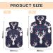 Odawa Hot Water Bottle with Deer - Checkered Velvet Cover for Pain Relief & Warm Comfort | 1L Christmas Deer Plaid - Buy Online on GoSupps.com