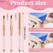 2pcs Nail Art Clean Up Brushes - Round & Angled Head Acrylic Nail Brush Pen Set for Women - Painting Tools for Nail Art Design & Polish Mistake Cleaning - Buy Online on GoSupps.com