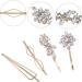MAGICLULU 16 Pairs Rhinestone Hair Clip Bride Hair Clip Flower Hair Clip Hair Clip for Women Hair Pin Rhinestones Hairpin Jeweled Hair Clips Moon Hair Clip Zinc Alloy Round Headgear Women's - Buy Online on GoSupps.com