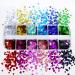 Gzmayuen Heart Glitter Sequins for Valentine's Day Nail Art - 12 Colors 3D Holographic Heart Flakes & Stickers for Stunning Nail Designs - Buy Online on GoSupps.com