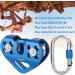 Youngneer Climbing Zip Line Pulley 30KN Double Tandem Speed Dual Trolley with 25kN Carabiner for 1/4 5/16 3/8 1/2 Cable for Zipline Climbing Rescue Pulley - Buy Online on GoSupps.com