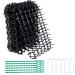 24 Pack 8.47 * 6.3inch Cat Scat Mat with Plastic Spikes Cat Deterrent Mats Scat Mat for Cats Pest Prickle Strips from Digging Include 10 Staples and 10 Zip Ties