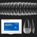 Beetles Gel Nail Tips Easy Nail Extension Etch X Nail Tips 12 Sizes 504Pcs Short Almond Half Matte Nail Tips Gelly Tips Full Cover False Nails Gifts for Girls 0-0-Short Almond 504PCS (etch-x) 42 Count (Pack of 12)