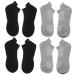 FRCOLOR 4 Pairs Combed Cotton Socks Low-cut Liners Socks Running Cotton Socks Unisex Socks Unisex Stockings Sports Breathable Stockings Running Socks Low-cut Liner Socks Unisex Ankle Socks Black Grey 21x5x0.3cm