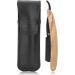 Ergonomic Stainless Steel Straight Razor with Wooden Handle - Portable Straight Edge Razor for Home Use - Buy Online on GoSupps.com