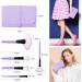 32-Piece Professional Makeup Brush Set with Nylon Bag - Purple - Buy Online on GoSupps.com