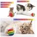 TIESOME Rainbow Cat Ball Toy 12 Pieces Large Cat Toy Balls for Indoor Kittens Soft EVA Foam Interactive Cat Toy Sponge Play Ball Toy 3.5 CM - Buy Online on GoSupps.com