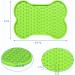 Dog Lick Pad 2 Pack - Slow Feeder Bone-Shaped Mat for Boredom Relief - Ideal for Yogurt & Peanut Butter - Green - Buy Online on GoSupps.com