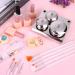 Piaopiaoniu 18 Piece Nail Art Equipment Set - Stainless Steel Cups and 15 Brushes for Acrylic Nails - Nail Powder Holder with Lids - Nail Art Tools - Buy Online on GoSupps.com