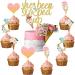 Sursurprise Ice Cream Bridal Shower Decorations She s Been Scooped Up Cake Topper 24pcs Ice Cream Bridal Shower Cupcake Topper Summer Wedding Engagement Bachelorette Party Supplies