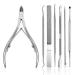 TAMUNI 7 Pcs Cuticle Remover Kit Comprehensive Manicure & Pedicure Tools Set - Cuticle Remover Cutter Nipper and Triangle Cuticle Nail Repair Durable Dead Skin Clipper Manicure Pedicure Tools