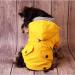 Medium Yellow Dog Raincoat Jacket with Zip-Up Hoodie | Water Resistant Stylish Dog Raincoats - Buy Online on GoSupps.com