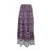 Women's Straight Dress Casual Fashion Knitted Patchwork Women's Dress Ladies Ditsy Floral Cocktail Party Gown Purple Small