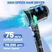 High-Speed Negative Ionic Hair Dryer | 110 000 RPM Professional Blow Dryer with Magnetic Nozzle | Portable Travel Design - Frizz-Free Hair (Grey - Buy Online on GoSupps.com