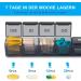 Tablet Box 7 Days Easy Open Pill Organizer with 7 Compartments Moisture-Resistant Medication Doser for Vitamins & Supplements (Black) - Buy Online on GoSupps.com