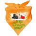 Dog triangular scarf personalized with your desired motif (color: yellow) (size 1 (55 cm)) 55 x 18 yellow