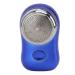 Mini Beard Trimmer Mini Hair Clipper with Stainless Steel Blades Low Noise Pocket Size for Home (Polished Blue)