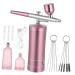 Angoily 1 Set Handheld Cordless Airbrush Nail Art Supplies Airbrush for Nails Air Brush for Barber Airbrush Compressor Air Brush for Nails Spray Charging Cable Wireless Aluminum Alloy